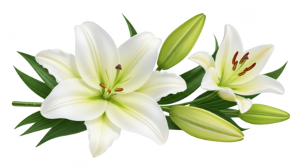 White Lilies Bouquet Elegant Floral Design
