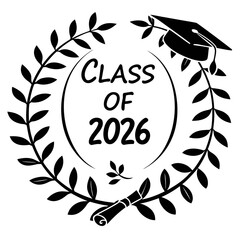 Graduation Laurel Wreath With Cap And Scroll class of