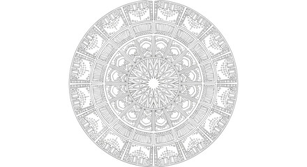 Naklejka premium The Intricate Dance of Symmetry A Digital Visualization of a Complex Algorithm