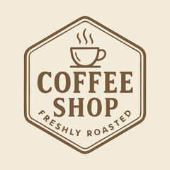 Vintage Coffee Shop Logo Design Featuring Freshly Roasted Beans Delight