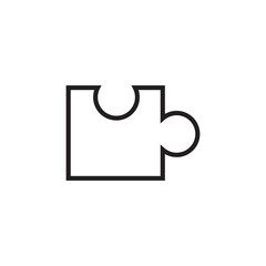 puzzle icon outline editable stroke eps 