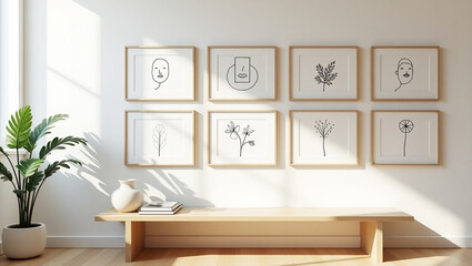 modern living room with white furniture