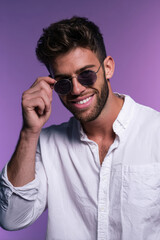 Obraz premium young man in sunglasses