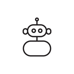 Fototapeta premium Robot chat bot icon vector eps editable stroke 