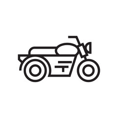 two wheeler bike icon vector illustration eps editable stroke