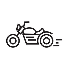 two wheeler bike icon vector illustration eps editable stroke