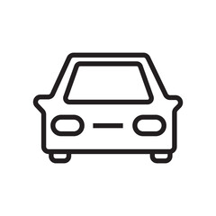 Obraz premium car 4 wheeler parking icon outline vector editable stroke eps