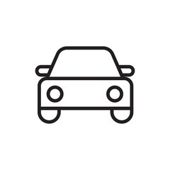 car 4 wheeler parking icon outline vector editable stroke eps