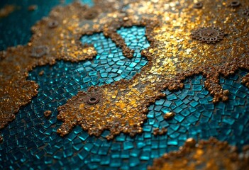 Gold Pattern Earth Art Close up