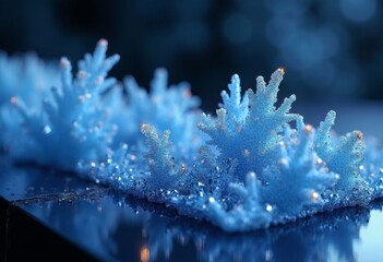 Blue Ice Crystal Art Scene