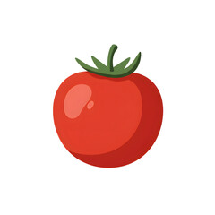 Cartoon Tomato Illustration on Black Background png, isolated on transparent background