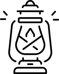 A line style icon showing a hunting lantern 