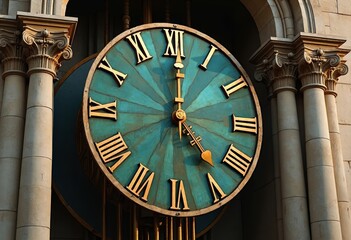 Classical Clock Art Scene
