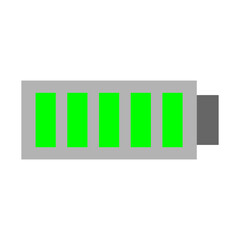 Battery Full Vector Flat Icon Design