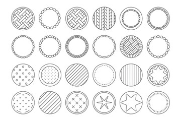 Collection of 30 Decorative Circle Frames Elegant Design Elements for Your Projects