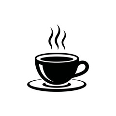 Obraz premium Steam rising from a warm cup of coffee a simple illustration