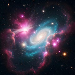Fototapeta premium 신비로운 성운과 우주