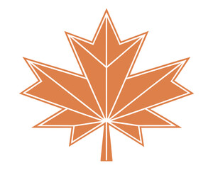 Obraz premium Autumn Maple Leaf Icon Design Element For Seasonal Graphics