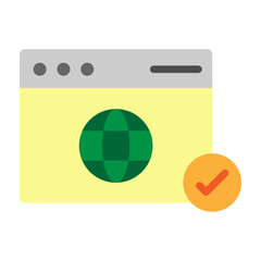 Web Browser Vector Flat Icon Design