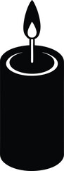 Burning Candle Icon Simple & Elegant Design