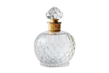 Elegant Crystal Perfume Bottle Design cap lid art 