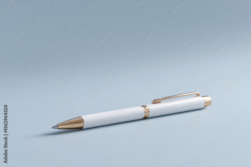 Poster smart cane with embedded sensor lying on solid pastel background