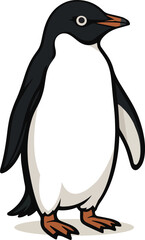 Fototapeta premium Elegant Penguin Illustration with a Glowing Background 