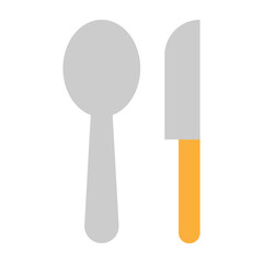 Cutlery Set Vector Flat Icon Design