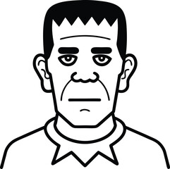 Frankenstein's Monster A Classic Horror Illustration