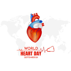 happy international heart day background for medical support and awareness