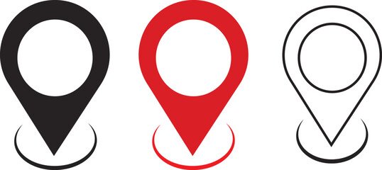 location icon set.Modern map,Flat icon set, Map pointer icon,vector illustration sign,Location, Address, location icon, vector illustration,
