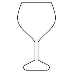 wine glass icon line