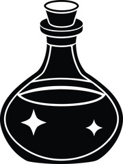 Mystical Potion Bottle  A Graphic Illustration of Enchanted Elixirs