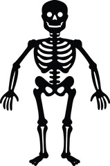 Spooky Skeleton Illustration Anatomy, Halloween, Bony, Human, Grim