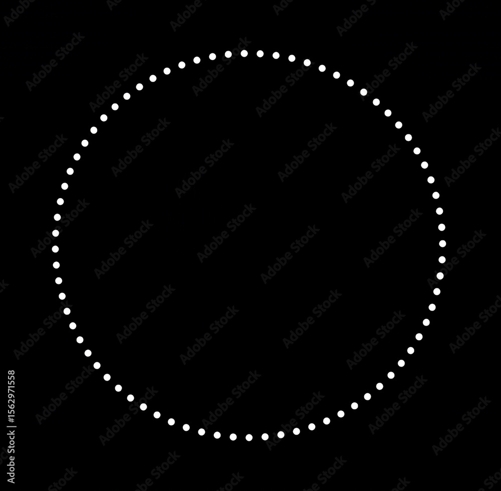 Fototapete minimalist dotted circle frame with transparency.ai generated