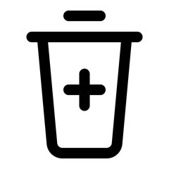 Fototapeta premium add to trash icon for illustration