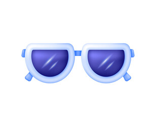 an illustration of sunglasses. glasses. visual aids. object or product. minimalist 3d style design. asset element