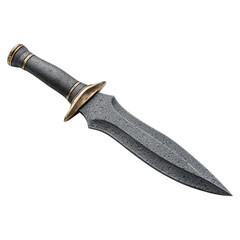 Rare blade with rustic bronze concept. Intricate design of a decorative knife with a detailed handle.