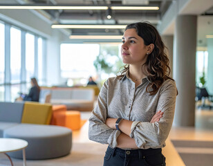 Flexible Workspace Solutions - Modern Employee Working in Collaborative Area