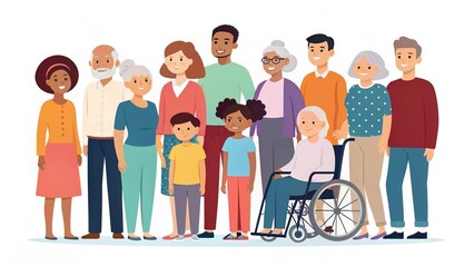 Diverse Multigenerational Group Portrait

