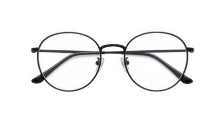 Round frame glasses for vision correction and style