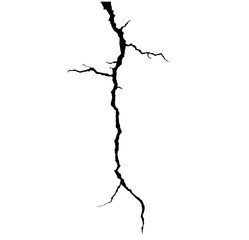 Crack concrete wall, Surface crack, earthquake, damaged wall