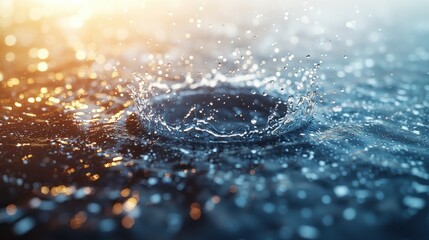 Water drop impact, splash