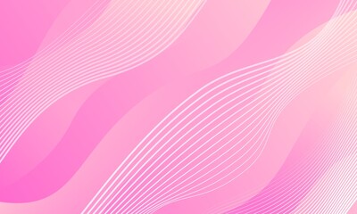 Abstract Pink Wave Lines Background - Modern Soft Fluid Shapes