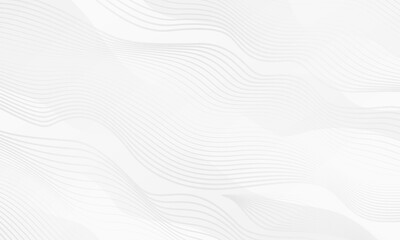 Abstract White Gray Wave Lines Background - Modern Clean Minimal Design