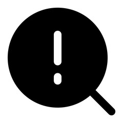 warning search icon for illustration