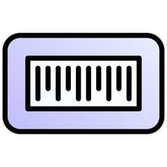 Barcode. Editable vector icon, coloured with outlined stroke.