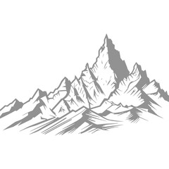 Obraz premium Hand-drawn Illustration of Mountain Range