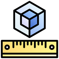 Product design. Editable vector icon, coloured with outlined stroke.