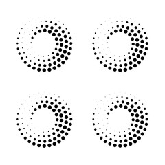 halftone dots pattern circle 